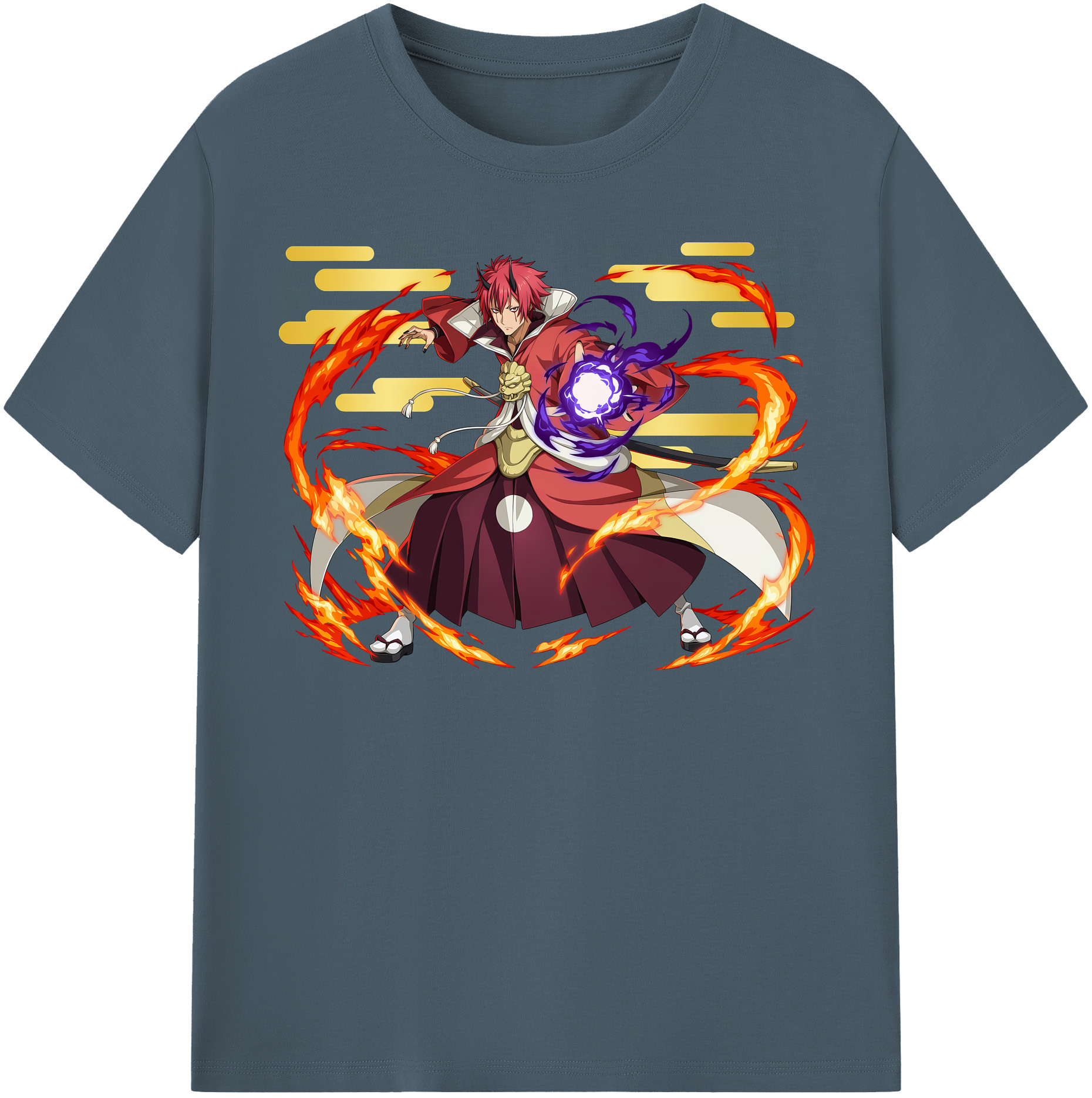 （画像用） 転スラ Regarding Reincarnated to Slime 綿100％半袖Tシャツ（フロントプリント）